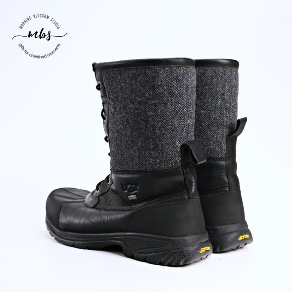 UGG Butte Herringbone Duck Rugged Outdoor Winter Boots Black‎ Men 15 main image 4